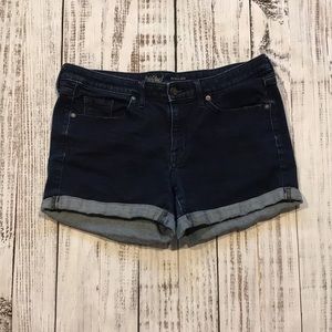 Mossimo Mid Rise Midi Denim Shorts